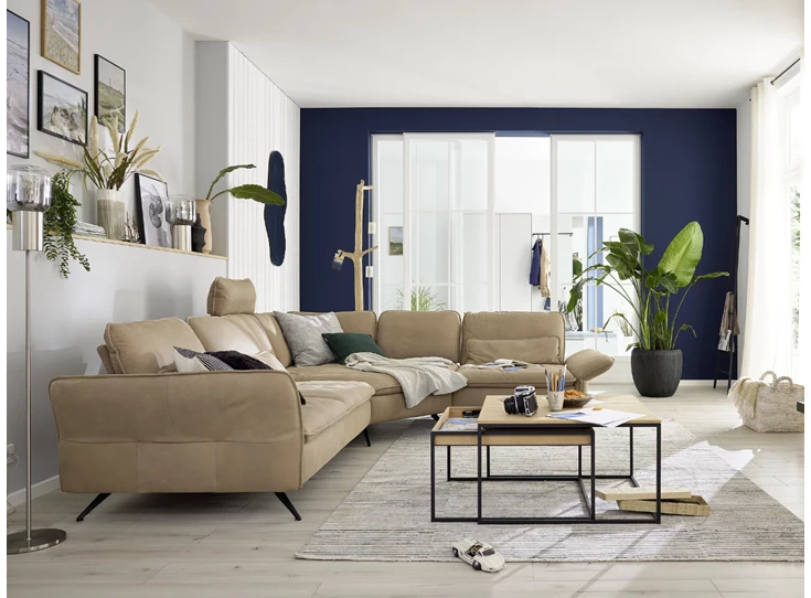 Hoeksalon MR 2340 leder zandkleur Musterring