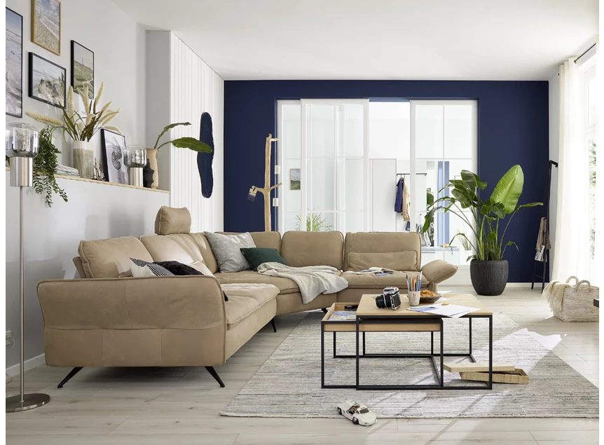 Hoeksalon MR 2340 leder zandkleur Musterring