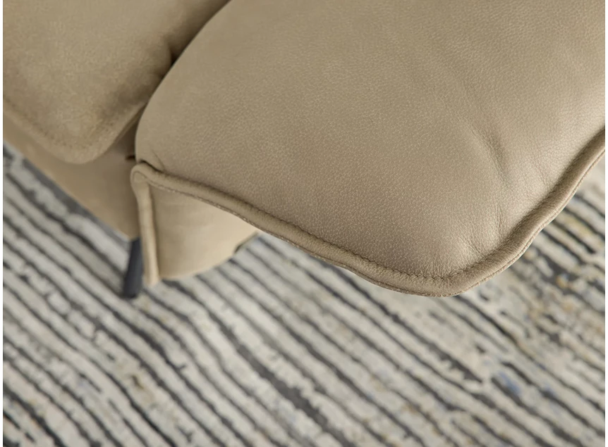 Detail Hoeksalon MR 2340 leder zandkleur Musterring