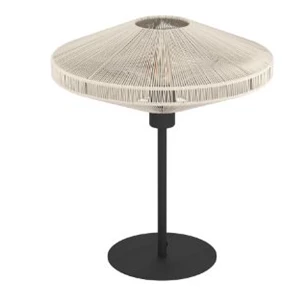 Midsumer tafellamp- staal/textiel- zwart/creme