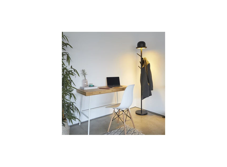 B27301 kapstok en vloerlamp chapeau zwart metaal bergers sfeer