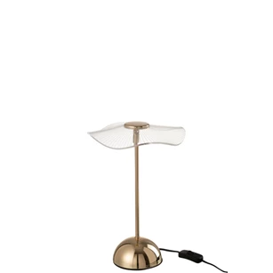 Tafellamp led bloem- metaal/plastiek- goud- smal