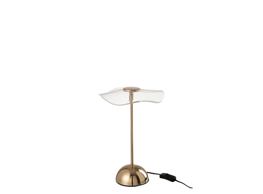 Tafellamp led bloem- metaal/plastiek- goud- smal