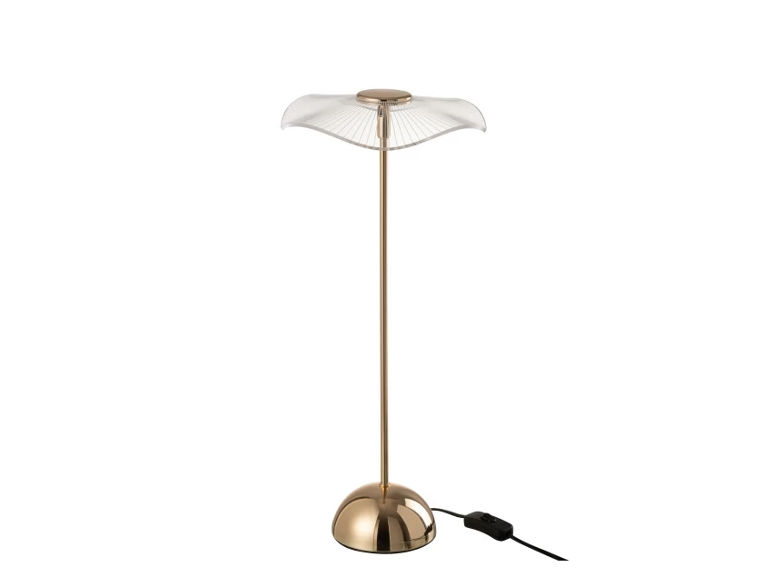 Tafellamp led bloem- metaal/plastiek- goud- large