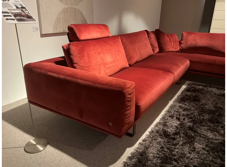 Armleuning Salon Tempo Brick Red Natuzzi Italia
