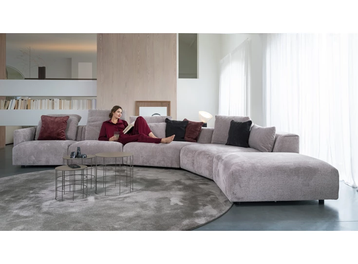 Front Grote hoekzetel Otis schuine hoekelementen stof Moome by Indera