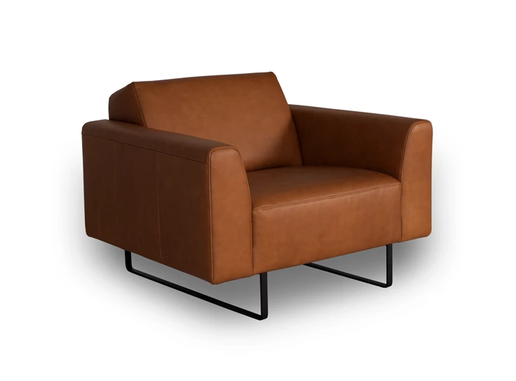 Bijzetzetel loveseat Lex leder cognac Moome by Indera