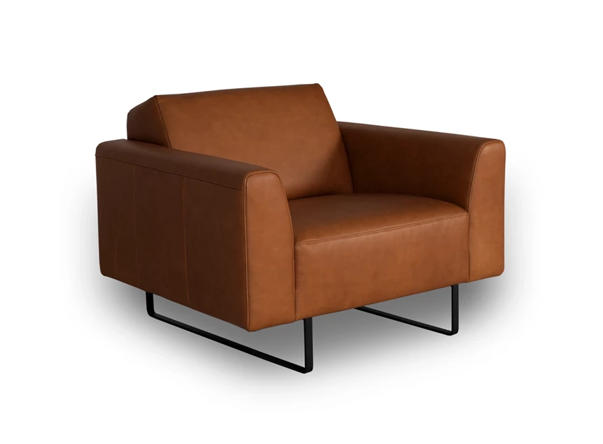 Bijzetzetel loveseat Lex leder cognac Moome by Indera