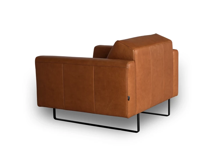 Achterkant Bijzetzetel loveseat Lex leder cognac Moome by Indera