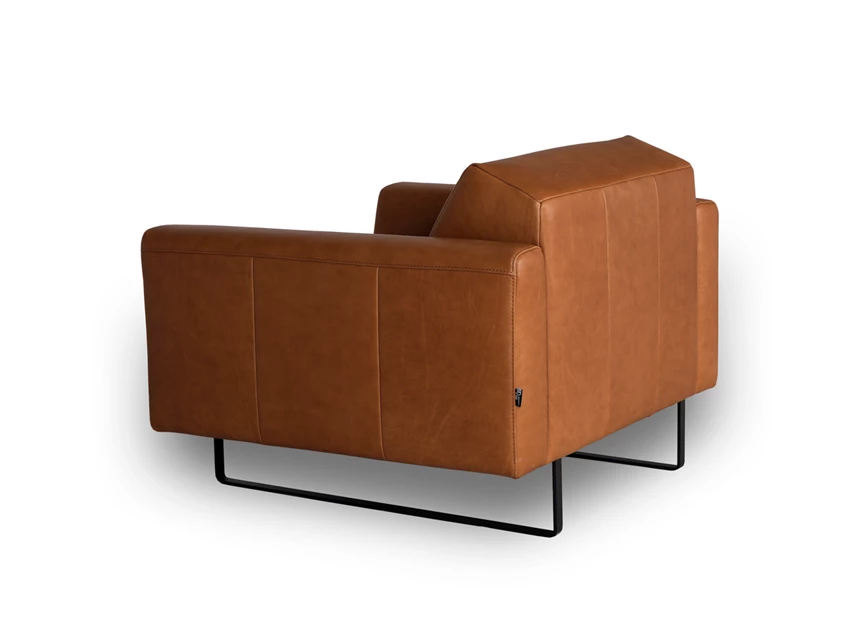 Achterkant Bijzetzetel loveseat Lex leder cognac Moome by Indera