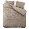 Dekbed teddy katoen dieptaupe bovenaanzicht 140X220