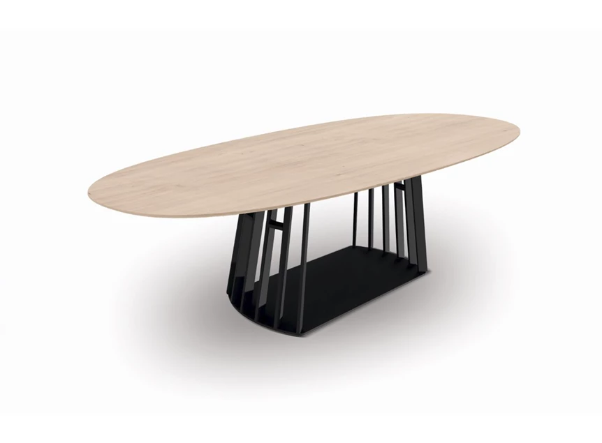 Tafel Latina Ovaal eik massief white wash Willisau Edition