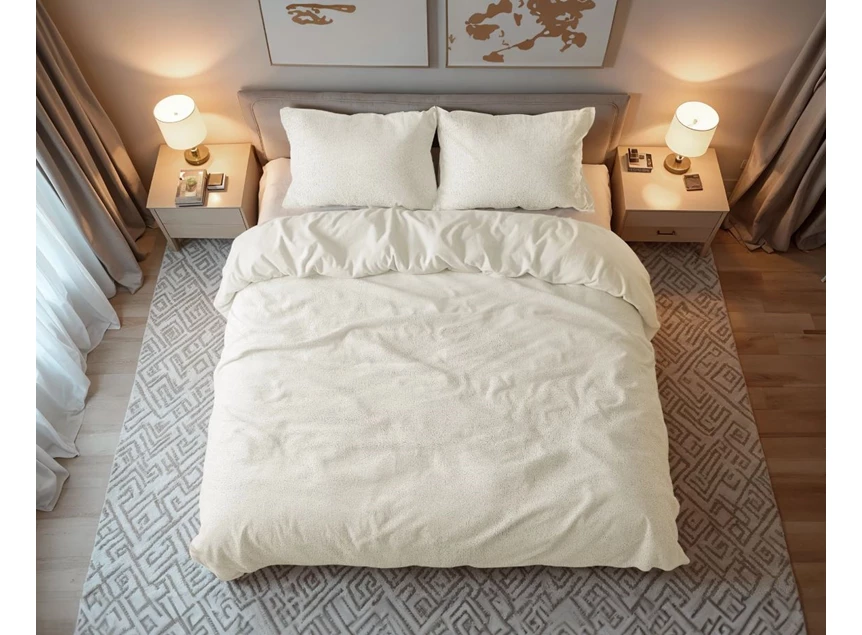 Dekbed teddy katoen beige sfeerbeeld 240x220