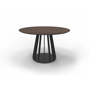 Tafel Latina Rond eik donker vernist massief Willisau Edition