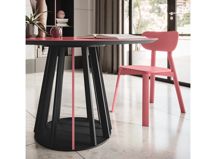 Detail Tafel Latina Rond blinkend glas Willisau Edition