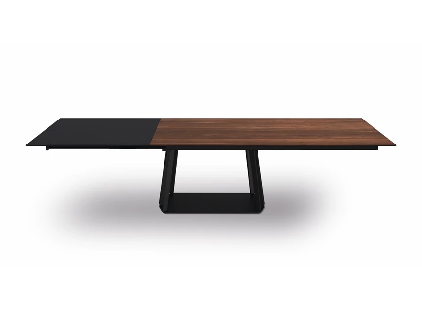 Verlengbare tafel Latina rechthoekig massief Amerikaans noot Willisau Edition