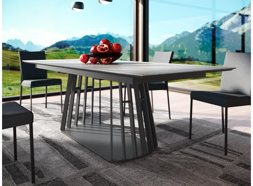 Inzoom Verlengbare tafel Latina rechthoekig dekton keramiek Willisau Edition