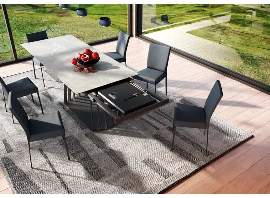 Open Verlengbare tafel Latina rechthoekig dekton keramiek Willisau Edition