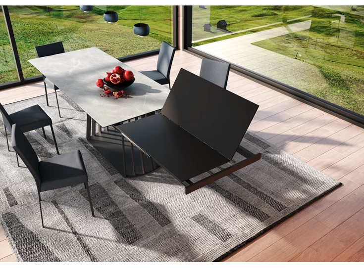 Systeem Verlengbare tafel Latina rechthoekig dekton keramiek Willisau Edition