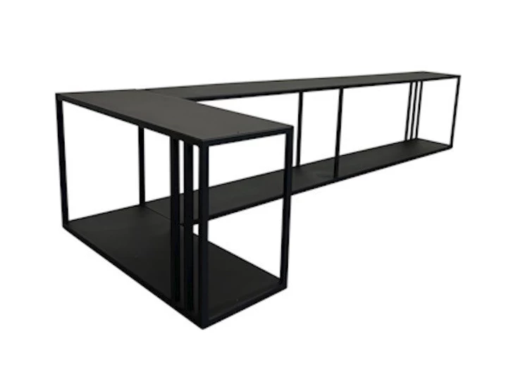 Hoekconsole Sofa Buddy Metal Black Left 310-311-300 Haans Interior