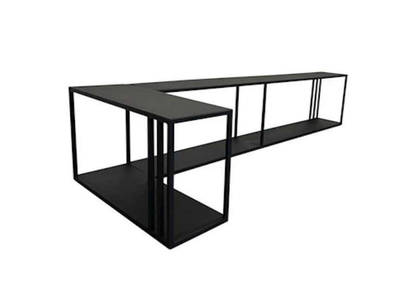 Hoekconsole Sofa Buddy Metal Black Left 310-311-300 Haans Interior
