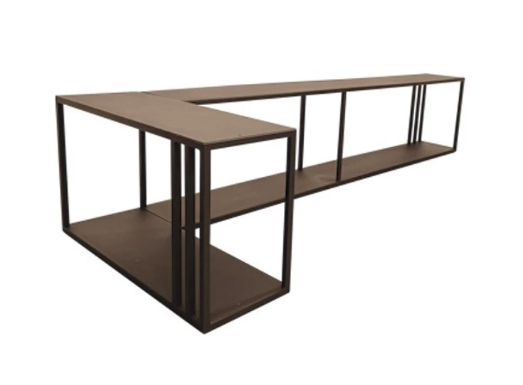 Hoekconsole Sofa Buddy Metal Metallic Brown Left 310-311-301 Haans Interior