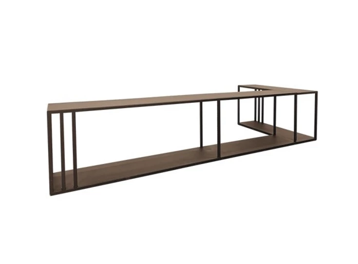 Achterkant Hoekconsole Sofa Buddy Metal Metallic Brown Left 310-311-301 Haans Interior