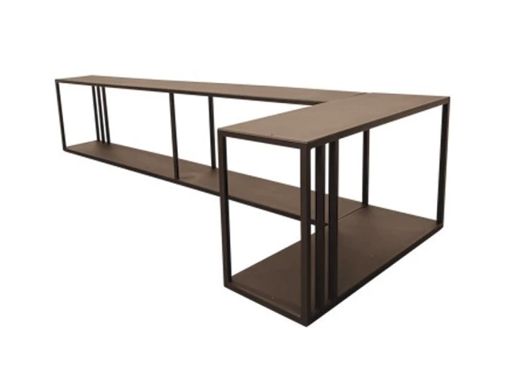 Hoekconsole Sofa Buddy Metal Metallic Brown Right 310-311-303 Haans Interior