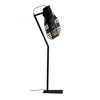 Vloerlamp Floor Lamp Quadretto Bullet Iron Wire Black 280-325-164 Haans Interior
