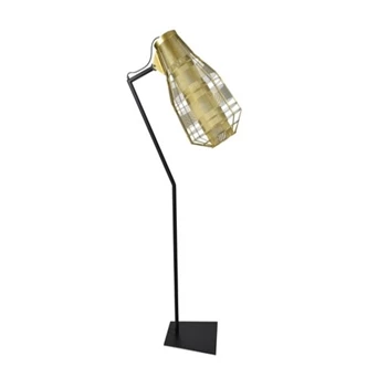 Vloerlamp Floor Lamp Quadretto Bullet Iron Wire Gold 280-325-264 Haans Interior