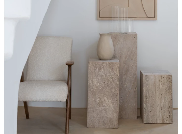 Zuilen Pillar Herra travertin marmer Haans Interior