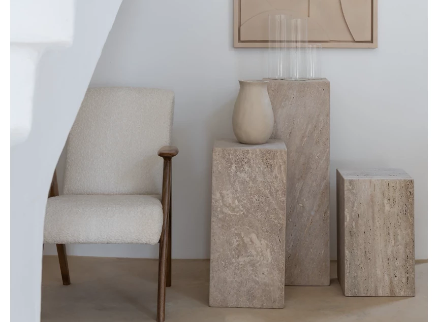 Zuilen Pillar Herra travertin marmer Haans Interior