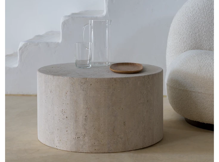 Salontafel Coffee Table Estee Lizea travertin marmer Haans Interior