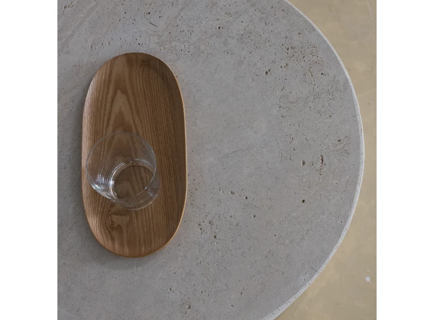 Bovenkant Salontafel Coffee Table Estee Lizea travertin marmer Haans Interior