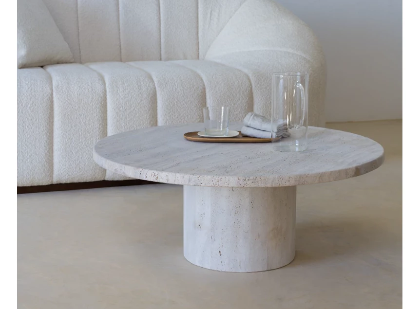 Salontafel Coffee Table Omega Lizea travertin marmer Haans Interior