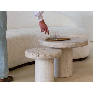 Salontafel Coffee Table Aimée Lizea travertin marmer Haans Interior