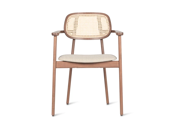 Front Armstoel Dining Armchair Titus Tobacco Stained Beech Vincent Sheppard