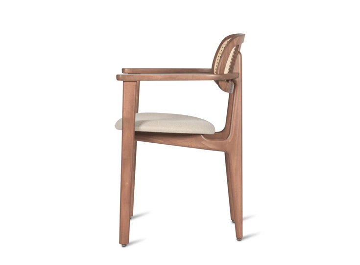 Zijde Armstoel Dining Armchair Titus Tobacco Stained Beech Vincent Sheppard