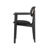 Zijde Armstoel Dining Armchair Titus Black Stained Oak Vincent Sheppard
