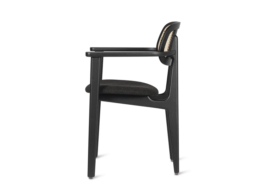 Zijde Armstoel Dining Armchair Titus Black Stained Oak Vincent Sheppard