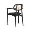 Zijkant Armstoel Dining Armchair Titus Black Stained Oak Vincent Sheppard