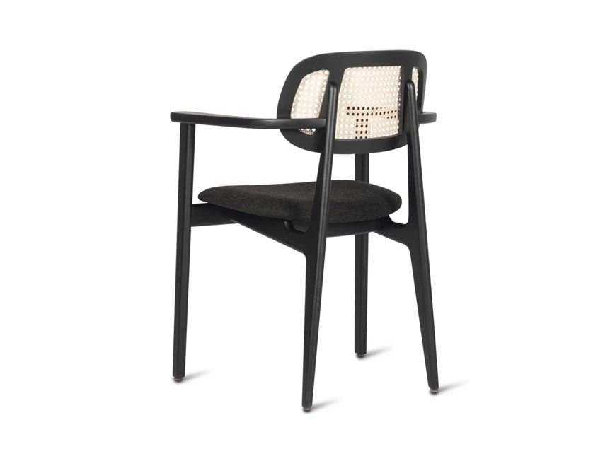 Zijkant Armstoel Dining Armchair Titus Black Stained Oak Vincent Sheppard