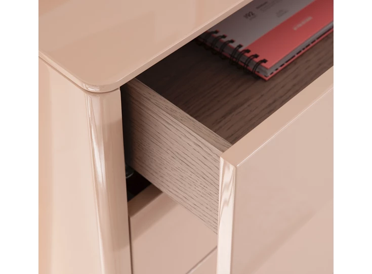 Zijkant Commode ladenkast Goya opstelling 75 hoogglans poeder Sudbrock