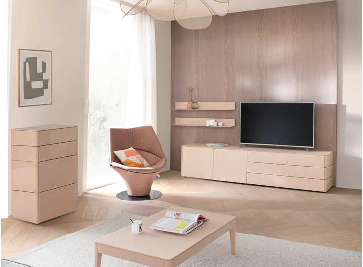 Tv-kast Goya staand matte lak poeder opstelling 74 Sudbrock