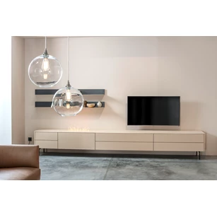 Tv-kast Goya op poten matte lak rasterfront haard opstelling 79 Sudbrock