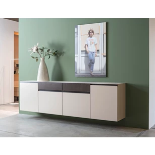 Dressoir Cubo hangend matte lak beige opstelling 238 Sudbrock