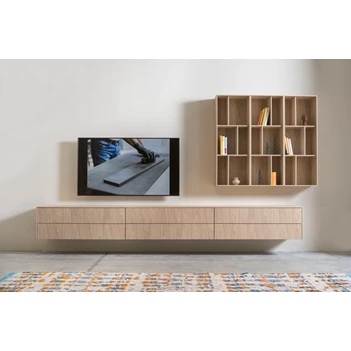 Tv-kast Cubo hangend eikfineer white wash opstelling 235 Sudbrock