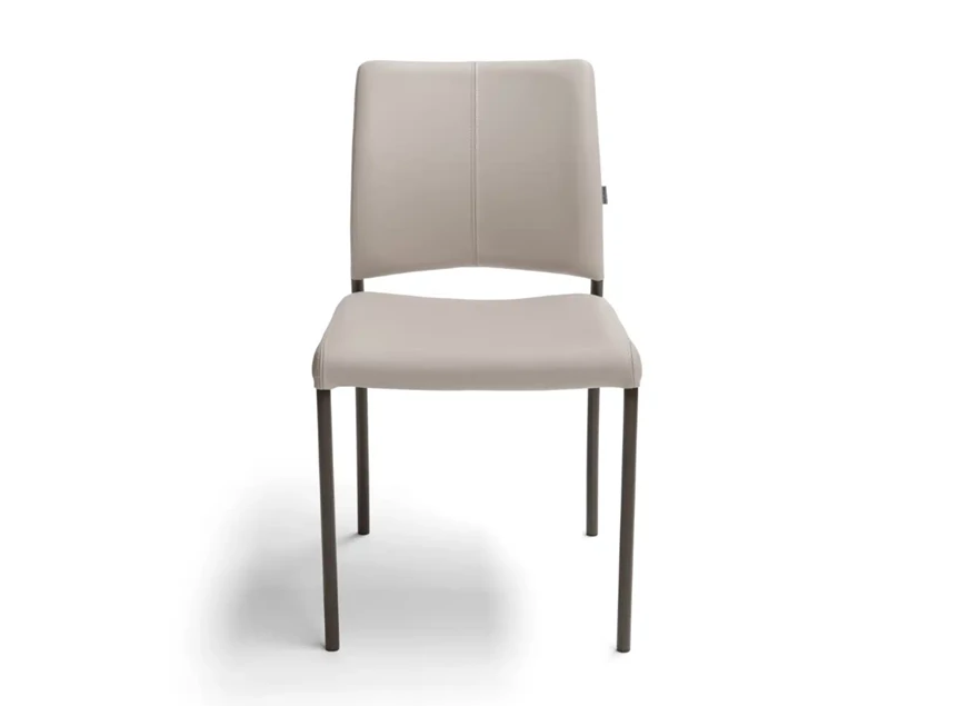 Front Stoel Amore leder greige Bree's New World