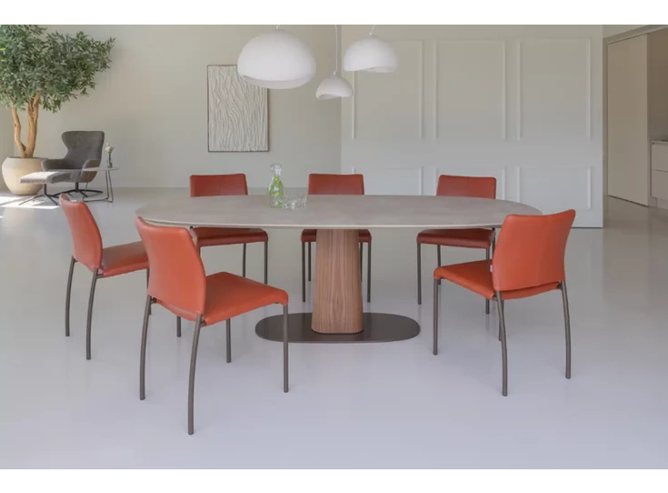 Sfeerfoto Stoel Amore leder cognac Bree's New World