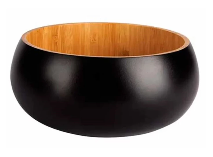 Black&wood saladekom- bamboe- Ø19,5xh8cm